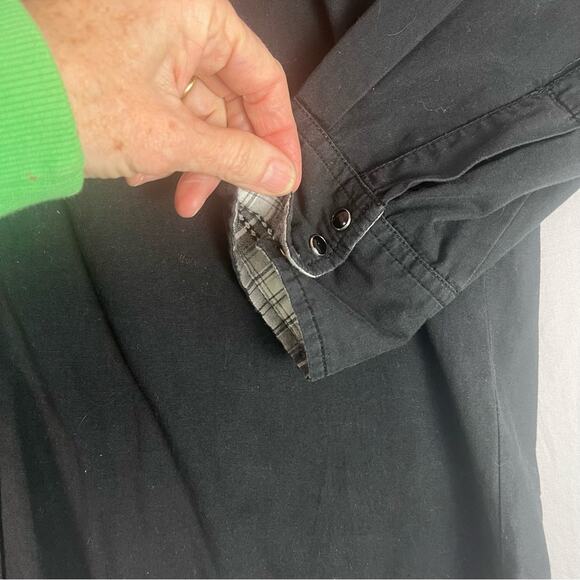 Jack Daniels Tennessee Whiskey Western Shirt Men’s Large Black Pearl Snap Cowboy - Picture 5 of 10